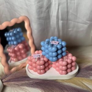 Heart shape bubble candle