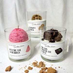 ce cream candle , milk cookie candle and Brownie candle